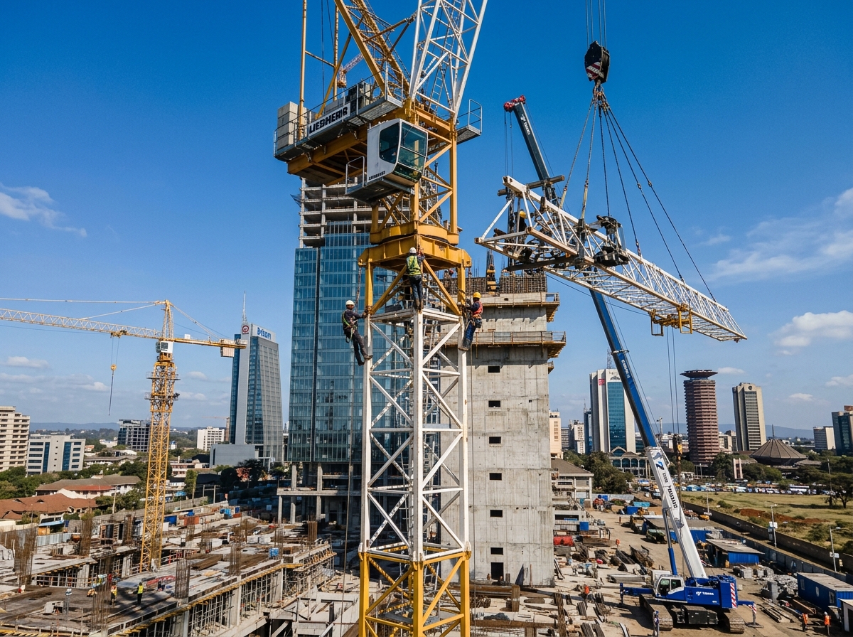 High-Rise Tower Crane Erection in Lagos Nigeria